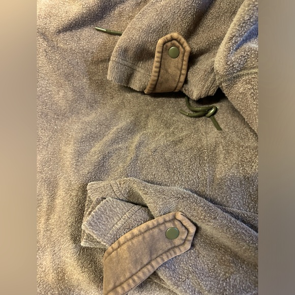 We The Free by Free People New Sadie Surplus Tunic Fleece Jacket Brown S Fits XL - Picture 7 of 16